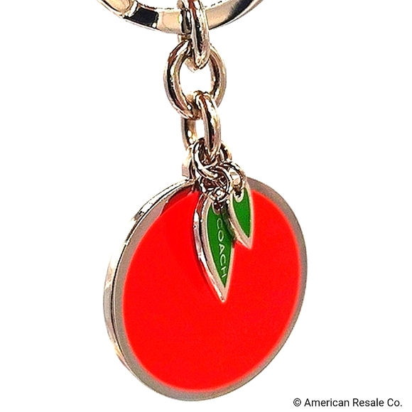 COACH Orange Tangerine Fruit Keychain Fob Purse Charm Key Ring Tag-Rare/Vintage - Picture 2 of 6